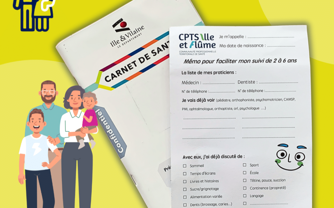 Suivi des enfants de 2 à 6 ans : La CPTS Ille et Flûme vous présente le mémo carnet de santé !